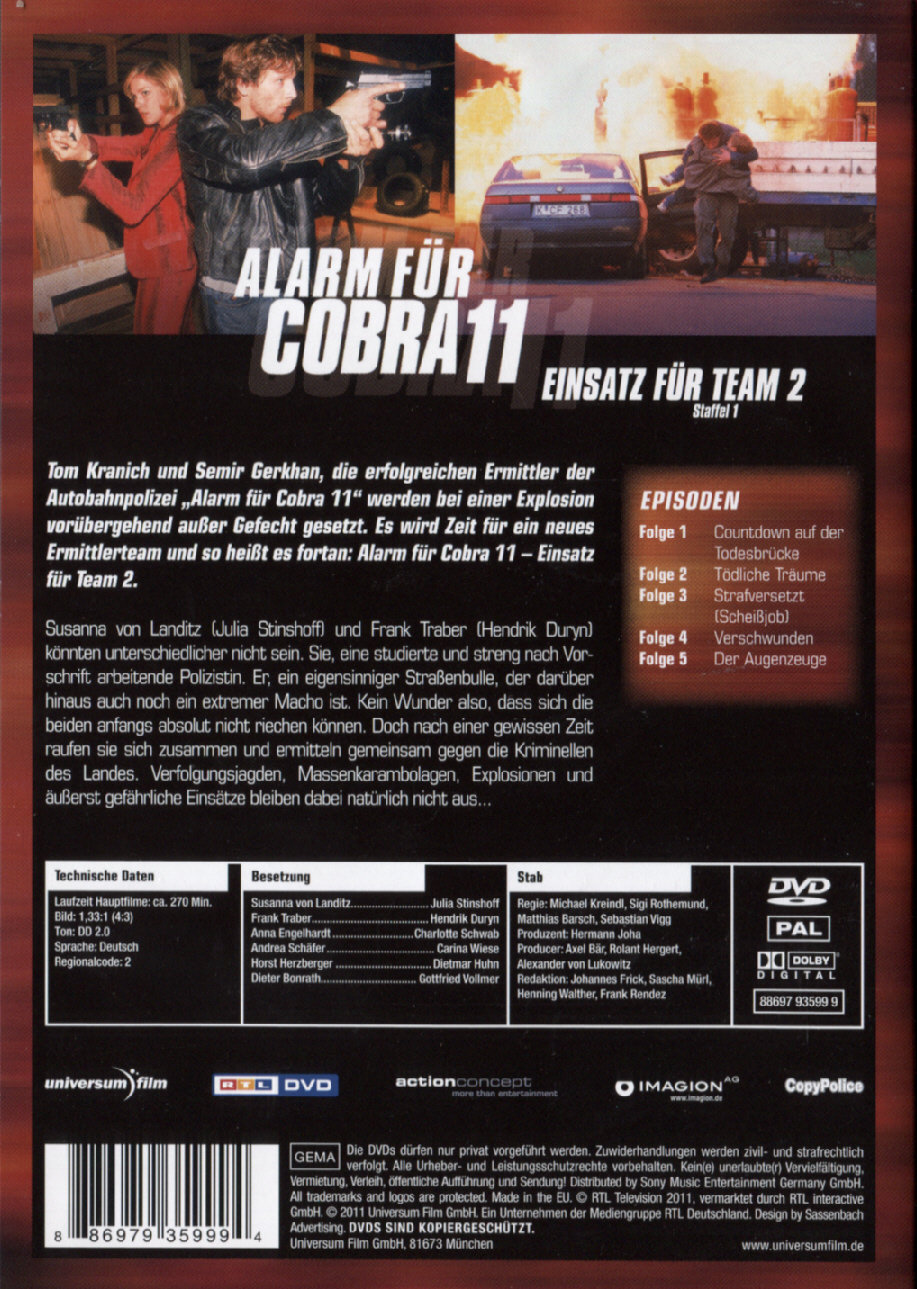 Alarm Fur Cobra 11 Einsatz Fur St 1 2 Dvds Filme De