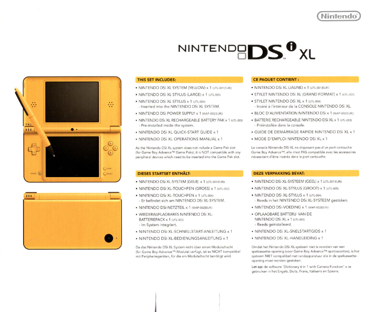 Nintendo Dsi Xl Konsole Gelb Filme